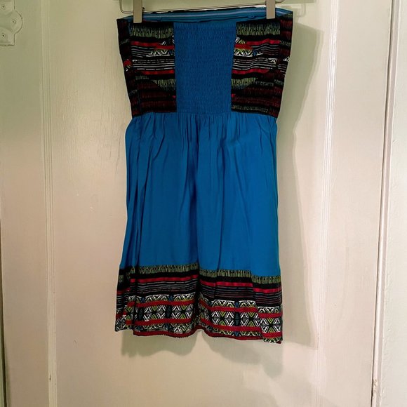 UO Silence & Noise Printed Strapless Dress - Picture 3 of 5